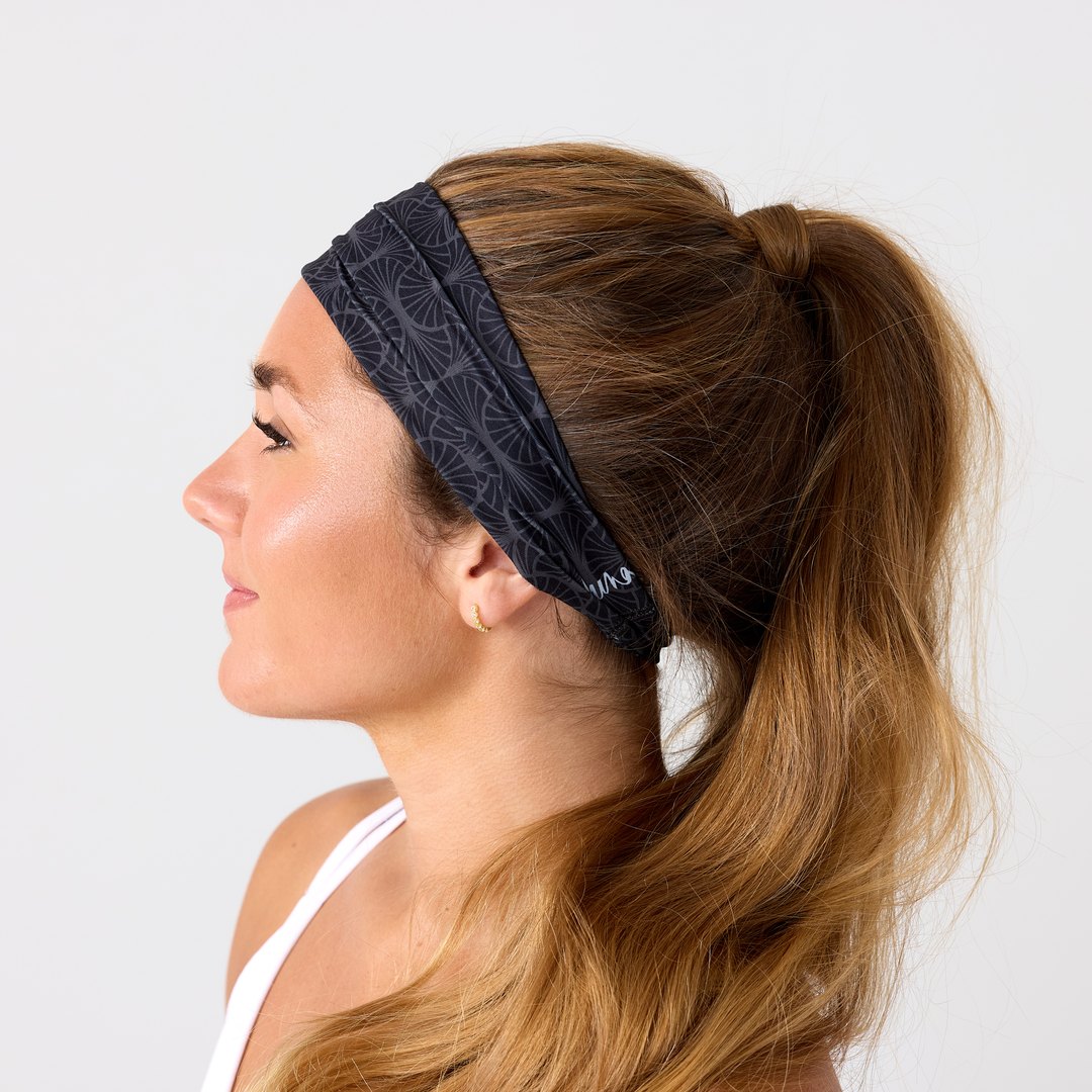 Reshma Non Slip Cloth Comfort Soft Workout Women Headbands Black Indian Print #black_indian_print