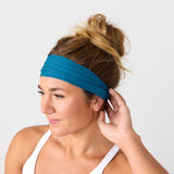 Reshma Non Slip Cloth Comfort Soft Workout Women Headbands Teal Lines #teal_lines