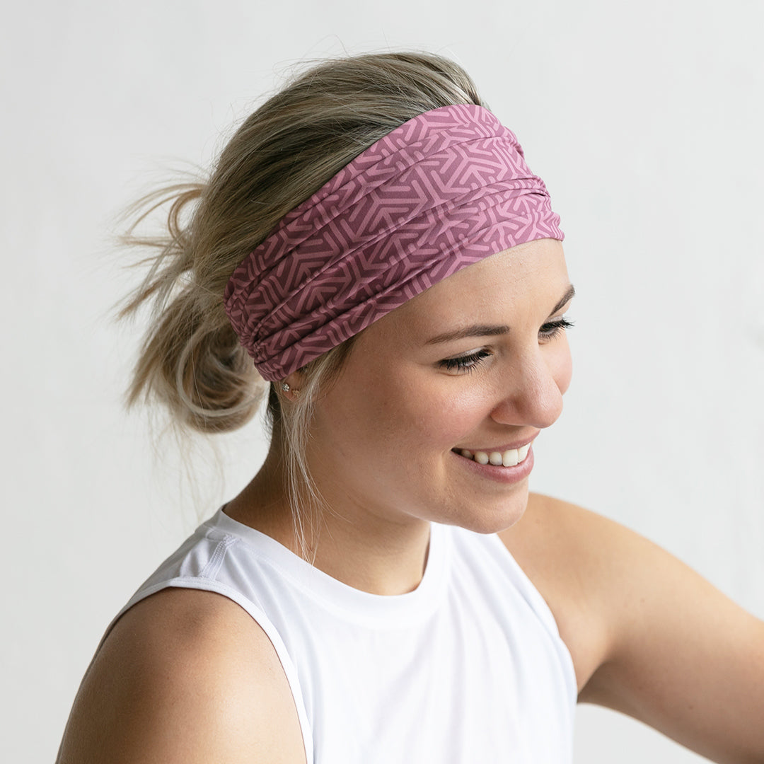 Rita Non Slip Cloth Comfort Soft Workout Women Headbands Dusty Rose Arrows #dusty_rose_arrows