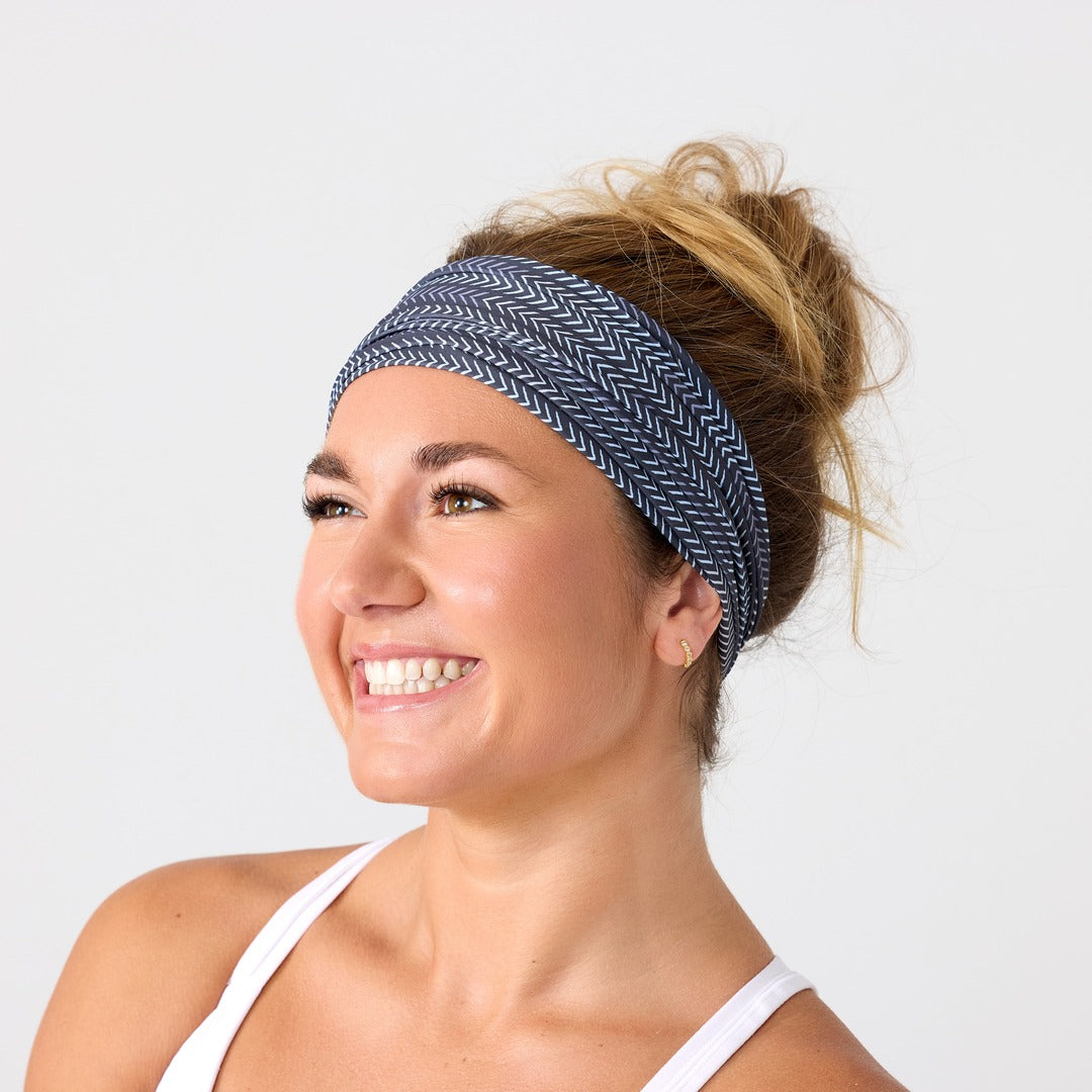 Rita Non Slip Cloth Comfort Soft Workout Women Headbands Multi Herringbone #multi_herringbone