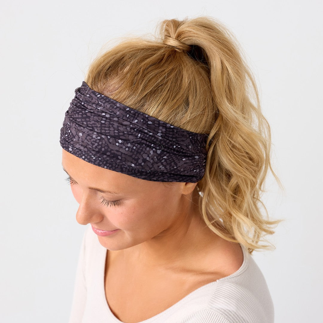 Rita Non Slip Cloth Comfort Soft Workout Women Headbands Black Gray Mosaic #black_gray_mosaic