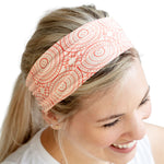Rita Non Slip Cloth Comfort Soft Workout Women Headbands Yellow and Burnt Sienna Circles #yellow_and_burnt_sienna_circles