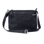 Shree Crossbody in Black — women’s lightweight nylon crossbody bag, front view #black
