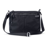 Shree Crossbody in Black — women’s lightweight nylon crossbody bag, front view #black