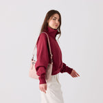 adjustable strap hands‑free travel bag #blush