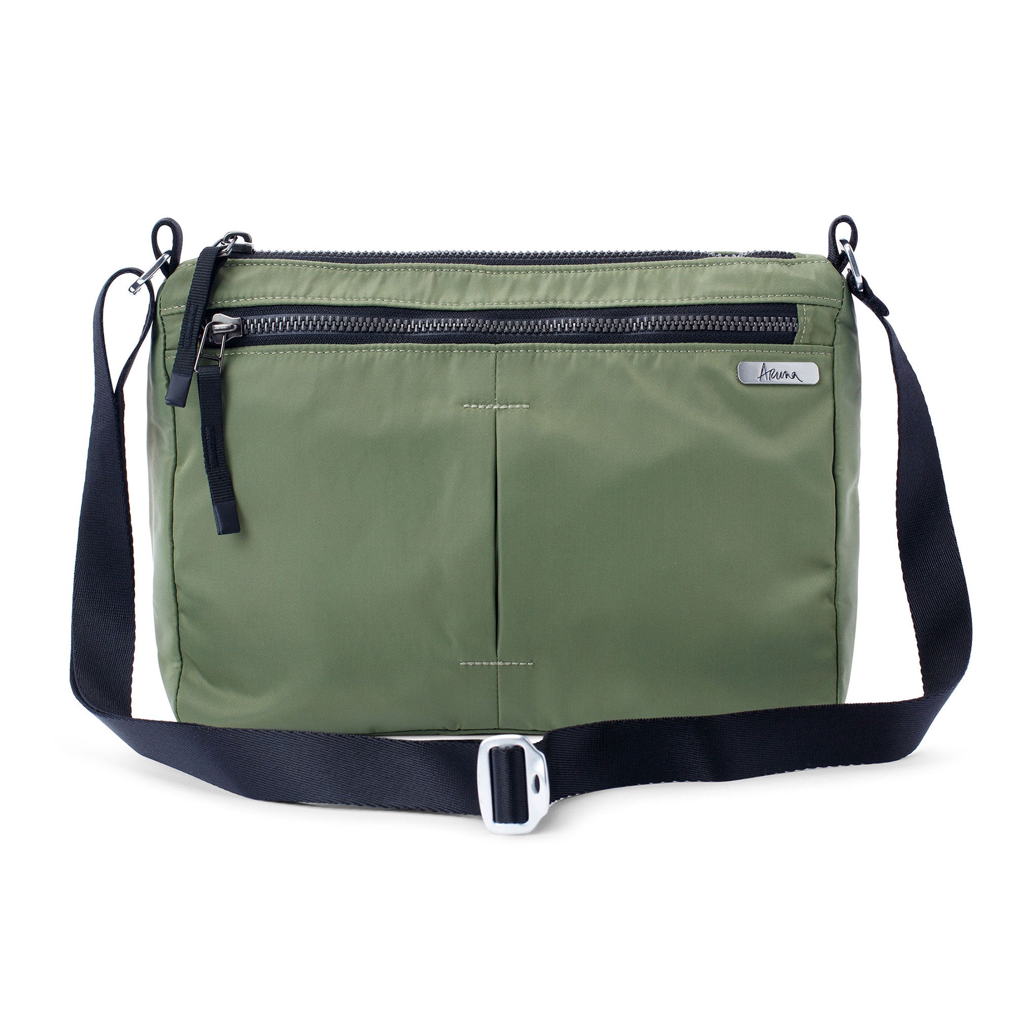 crossbody nylon travel bags WITERY Bag for Women recently refined for a more minimalist unbranded look NYLON CROSSBODY BAG HUNTER GREEN-SS24013