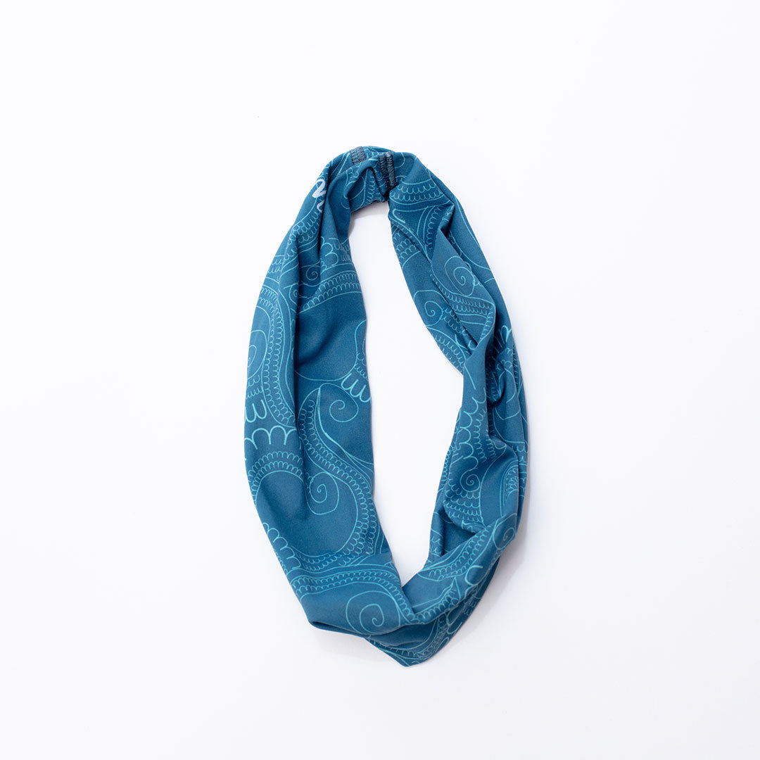 Rita Non Slip Cloth Comfort Soft Workout Women Headbands Teal and Turquoise Mehendi #teal_and_turquoise_mehendi