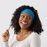 Rita Non Slip Cloth Comfort Soft Workout Women Headbands Teal and Turquoise Mehendi #teal_and_turquoise_mehendi