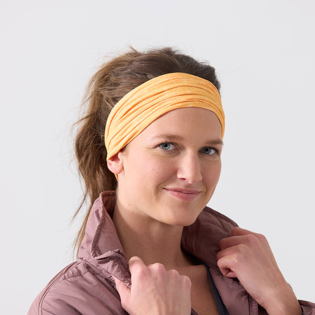 Rita Non Slip Cloth Comfort Soft Workout Women Headbands Yellow Indian Print #yellow_indian_print