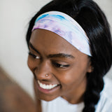 Non Slip Cloth Comfort Soft Workout Women Headbands 4 Inch One Size #multi_watercolor_splash