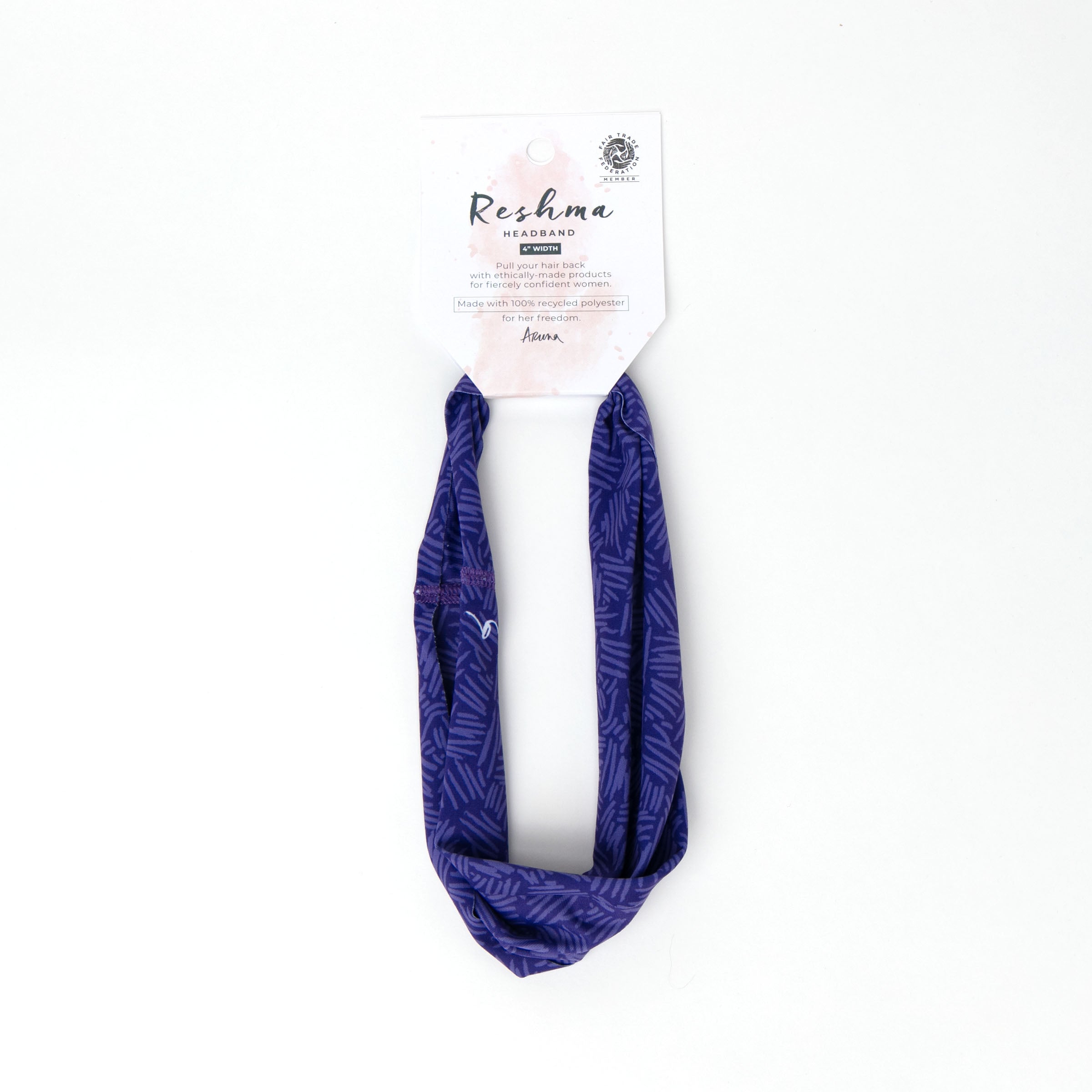 Non Slip Cloth Comfort Soft Workout Women Headbands 4 Inch One Size Violet Sketch Lines #violet_sketch_lines