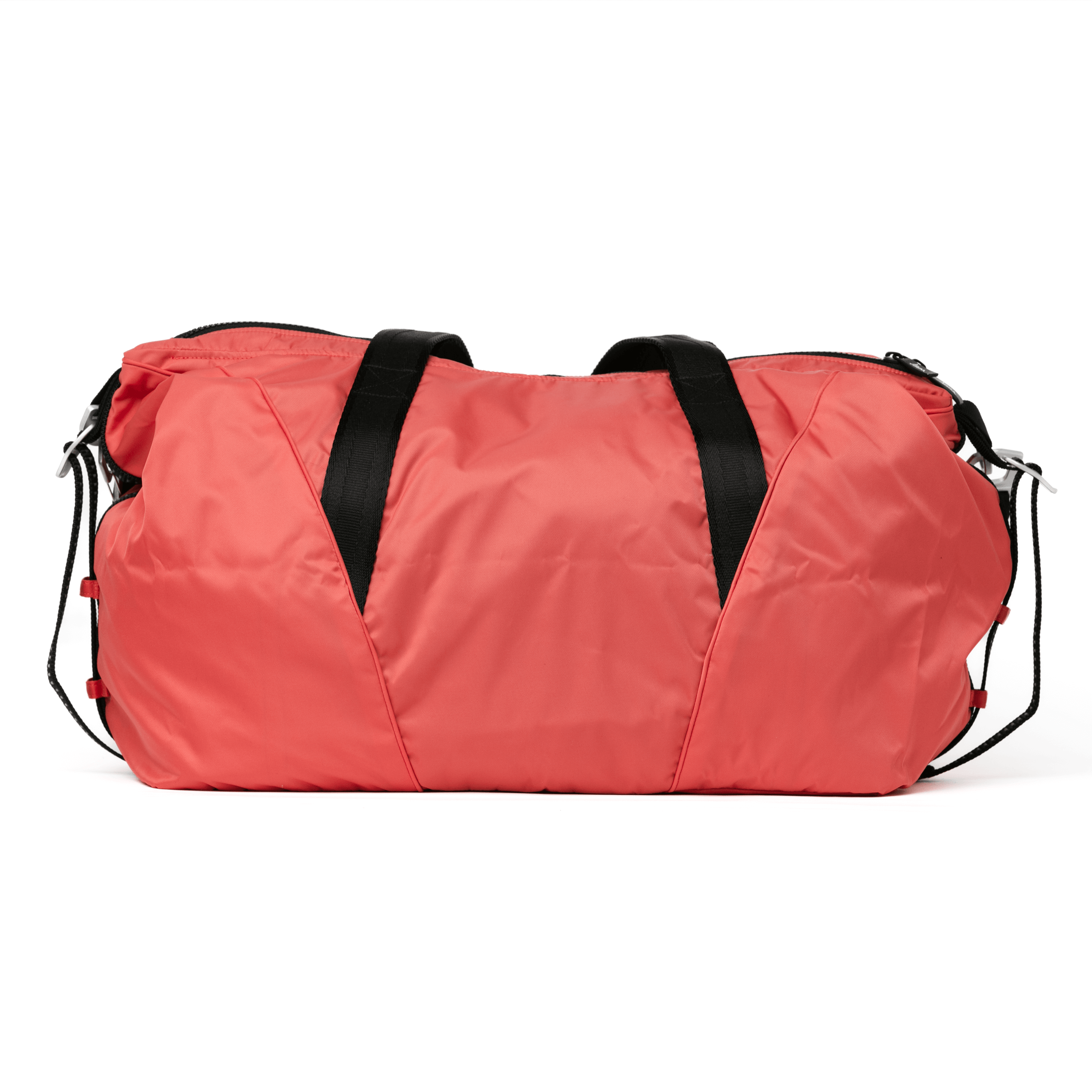aruna red duffel bag nylon gym yoga #poppy_red