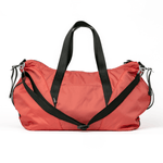 aruna red duffel bag nylon gym yoga #poppy_red