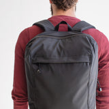 men large backpack bag water-repellent recycled fabric laptop matte black #matte_black