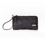 women's nylon zip wristlet black #black