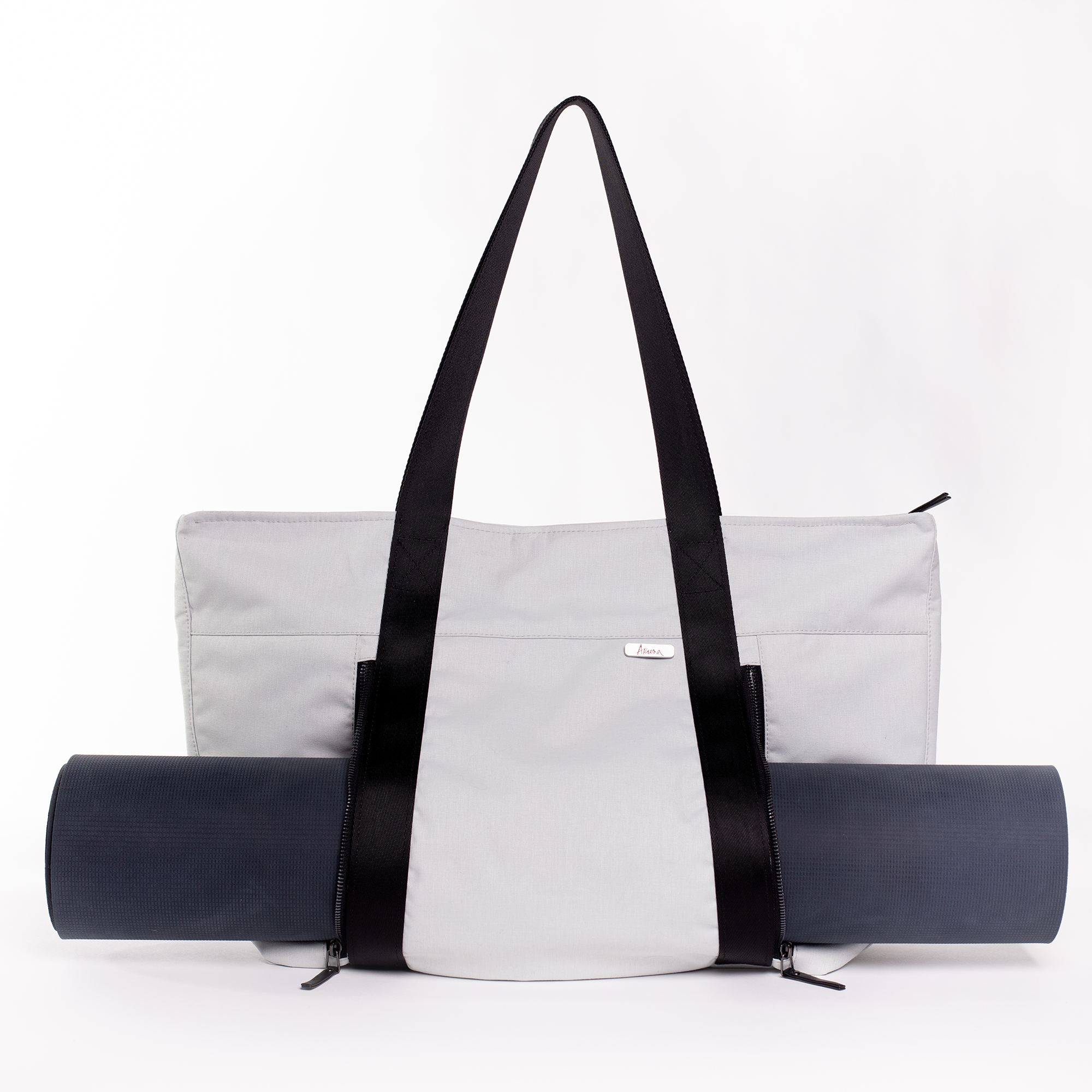 'Almost Perfect' Aamina Yoga Tote #light_gray