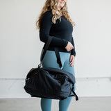 roll top bag duffel backpack water repellent black #matte_black